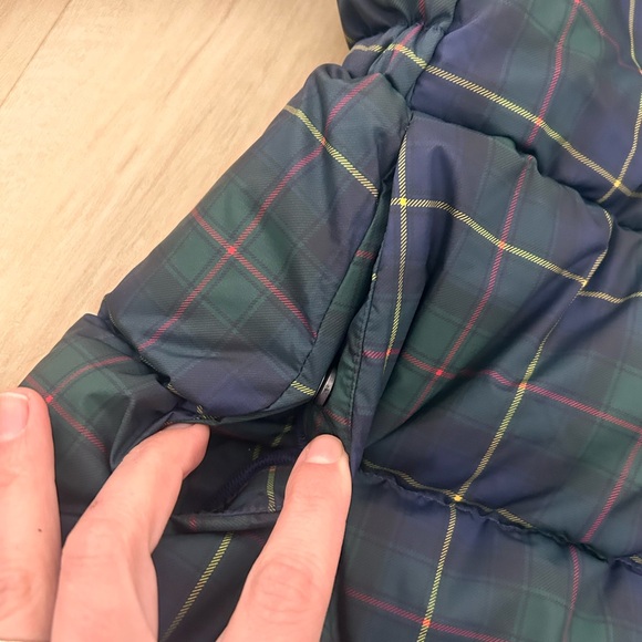 Polo Ralph Lauren girls long parka puffer down coat plaid with hood NWT $265 - Picture 8 of 9